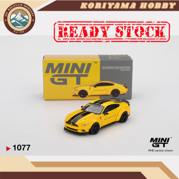 Mini GT 1077 LB-WORKS FORD MUSTANG Triple Yellow MiniGT