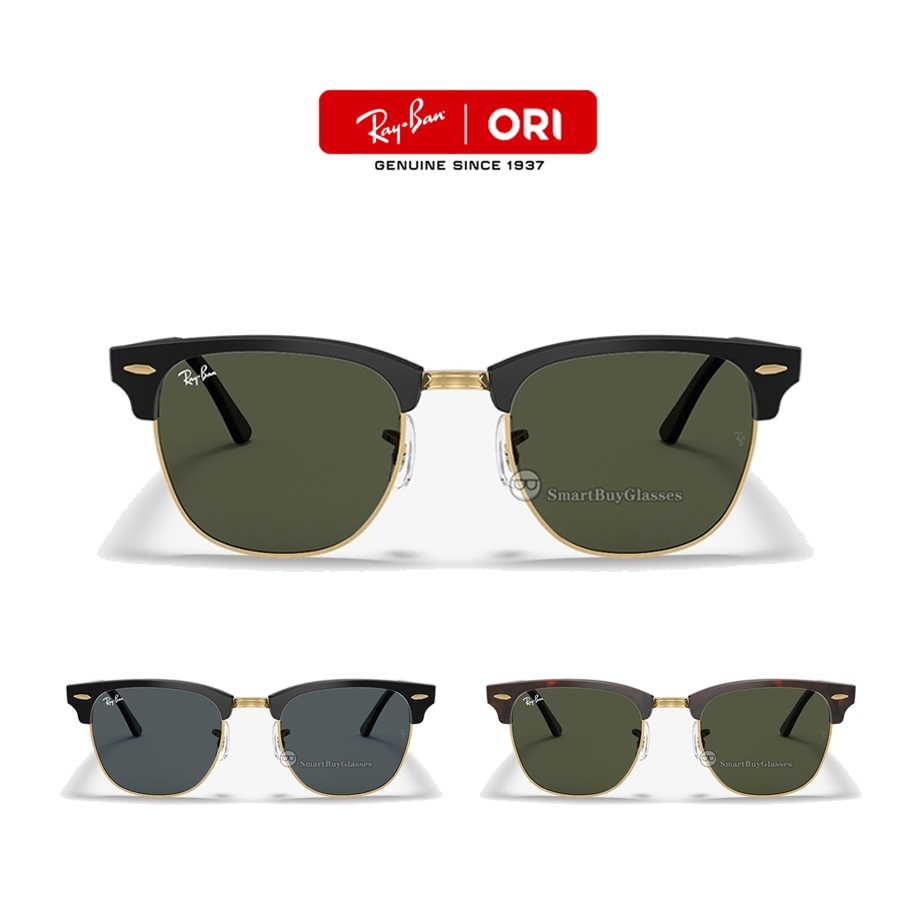 Kacamata Hitam Ray-Ban CLUBMASTER CLASSIC Original RB3016 pria wanita Sunglasses Asli 100% black