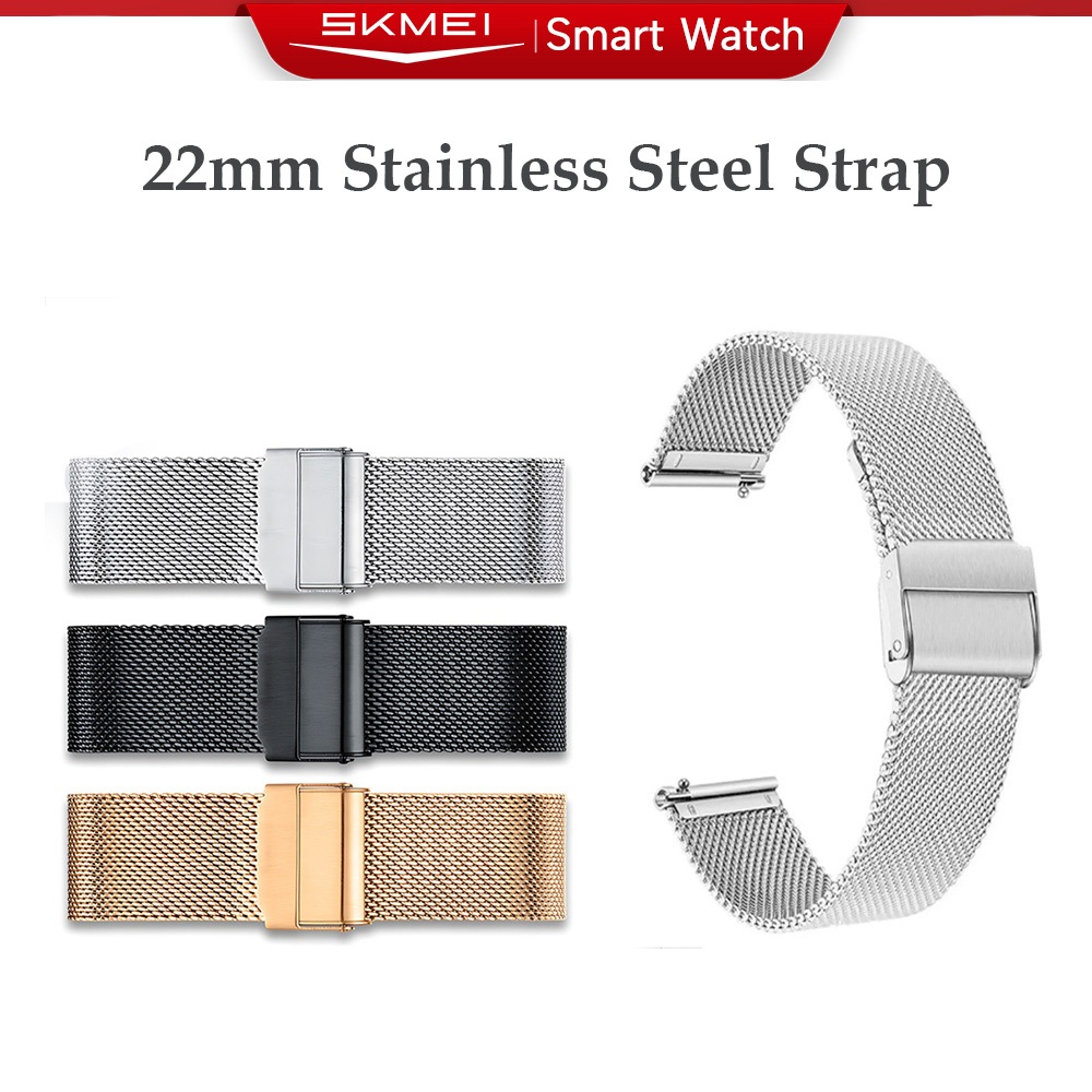 SKMEI 22mm Smartwatch Steel Strap Smartwatch Band Strap for Skmei DM56/B53S/B510/B55S/B58/B73/B59