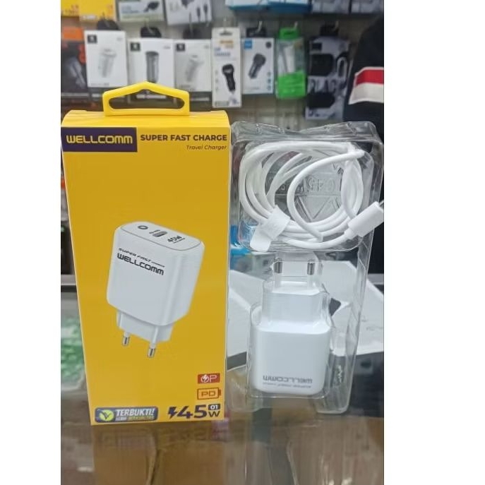 WELLCOMM-CHARGER SUPER FAST CHARGING 45W support SAMSUNG & IPHONE