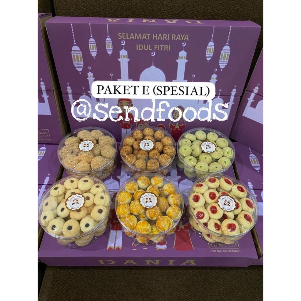 Paket Kue Kering Lebaran Premium{1 dus 6 tople isi 500gr} | Nastar • Kastengel • Putri Salju • Lidah