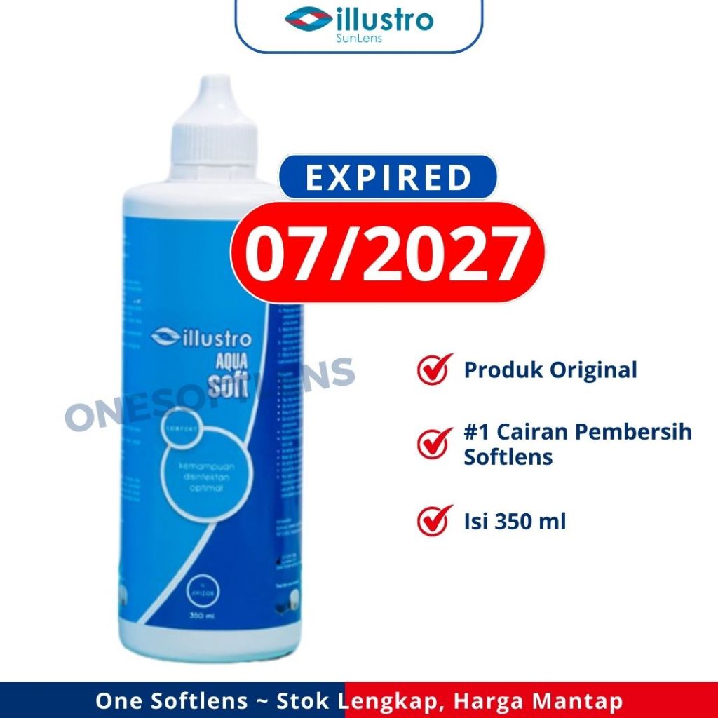 AIR SOFTLENS ILLUSTRO AQUA SOFT 350ML CAIRAN PEMBERSIH SOFTLENS