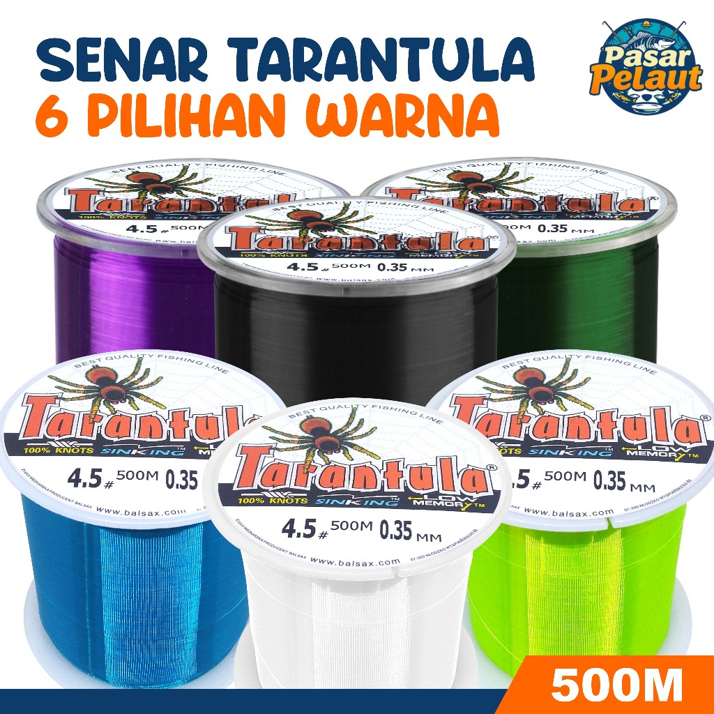 PASAR PELAUT Tali Pancing TARANTULA 500Meter   Nilon  Pancing BahanNilon Pancing AntiKeriting SuperK