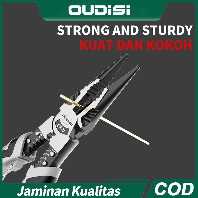 OUDISI    Total Tools Tang Lancip 9 inch "/Long Nose Pliers