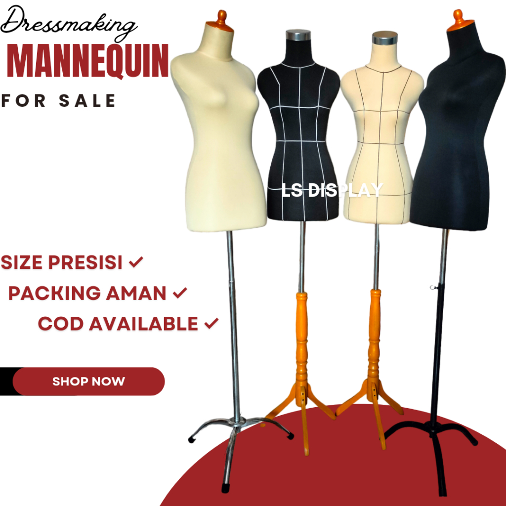 Manekin Busa | Lapis Kain | Dressmaker Set Tiang - Patung Baju Wanita Dm Busa