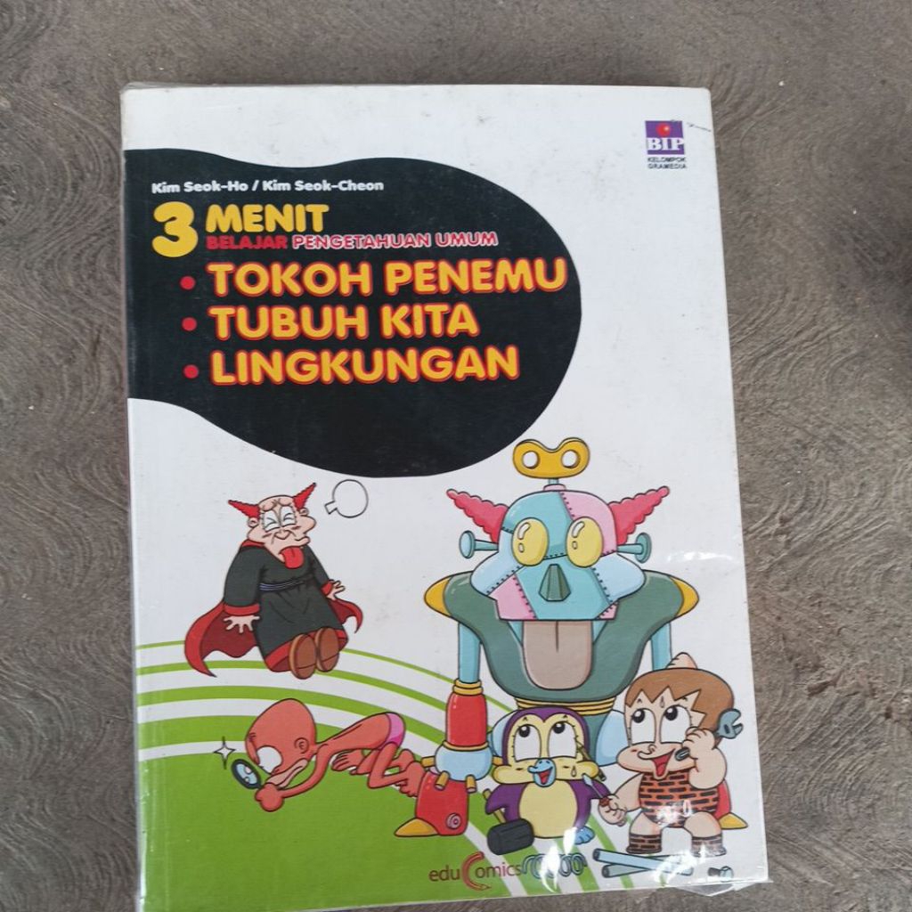 BUKU 3 MENIT BELAJAR PENGETAHUAN UMUM ( TOKO PENEMU, TUBUH KITA, LINGKUNGAN.)