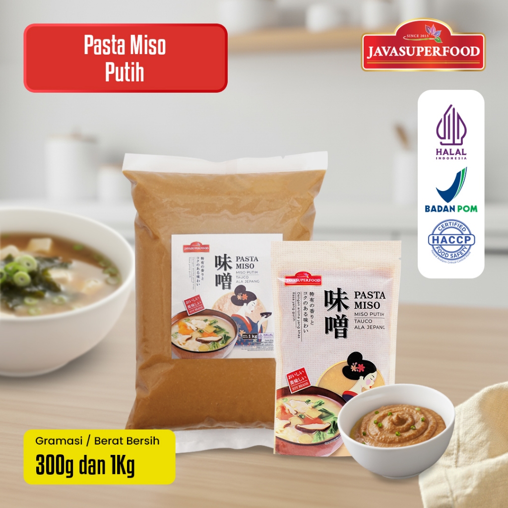 (HALAL) PASTA MISO PUTIH JAVA SUPER FOOD 300GR & 1KG / TAUCO ALA JEPANG UNTUK MISO SOUP RAMEN UDON /