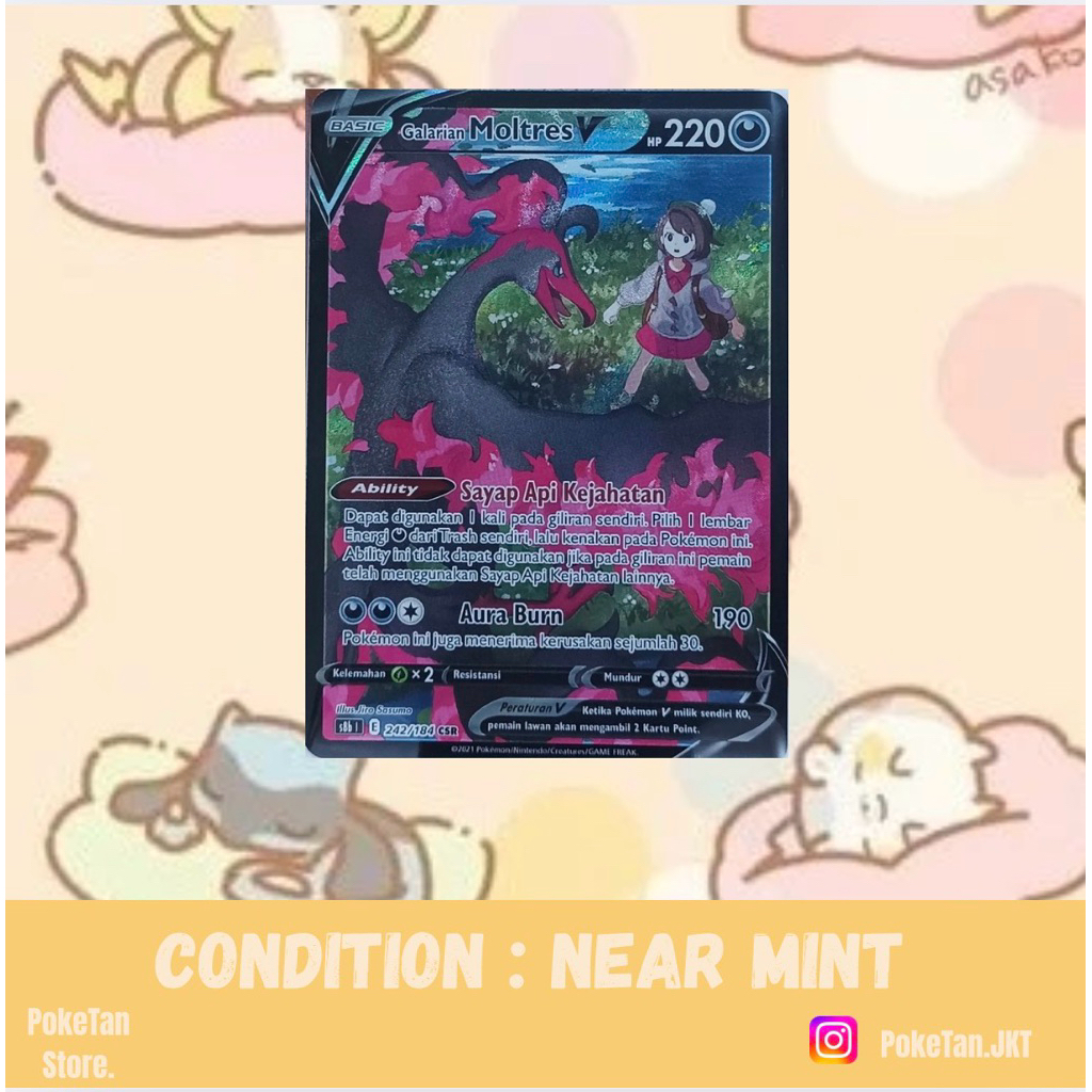 Galarian Moltres V-Vmax Klimaks-242/184-Character Secret Rare-Bahasa Indonesia