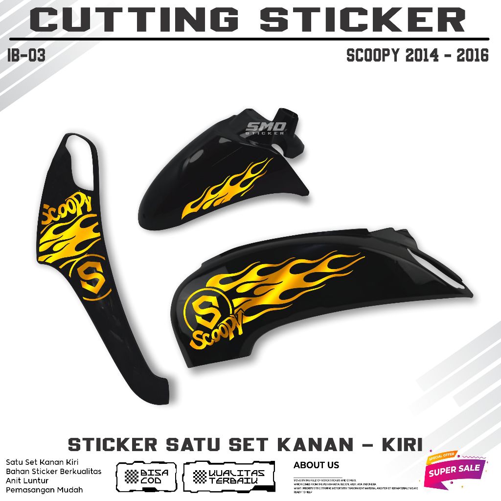 CUTTING STICKER HONDA SCOOPY 2014-2016  || LIS STRIPING CUTTING MODEL TERBARU KEREN