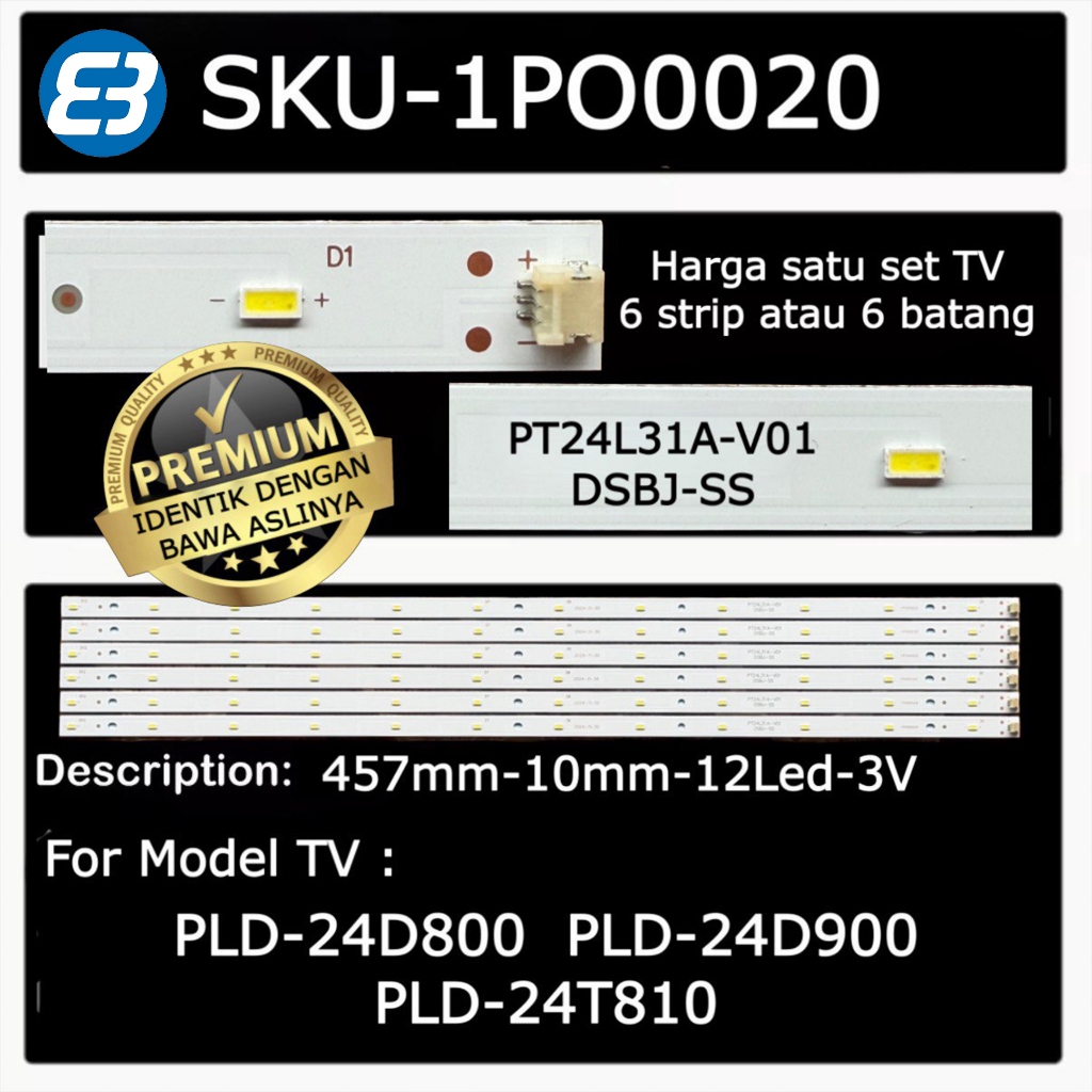 Backlight TV POLYTRON 24 Inch PLD-24D800 24T800 24T810 24D900 24D901 24D800W