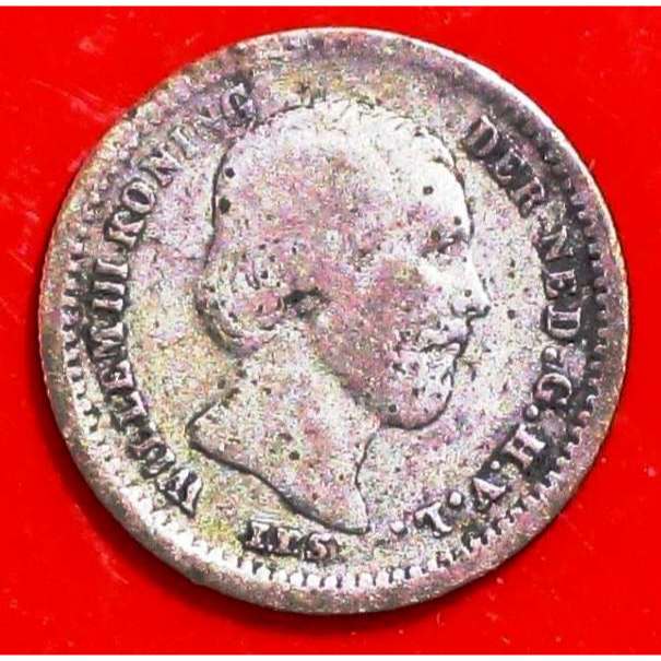 BL583 koin 5 cent 1850 King Willem 3 Belanda koin perak
