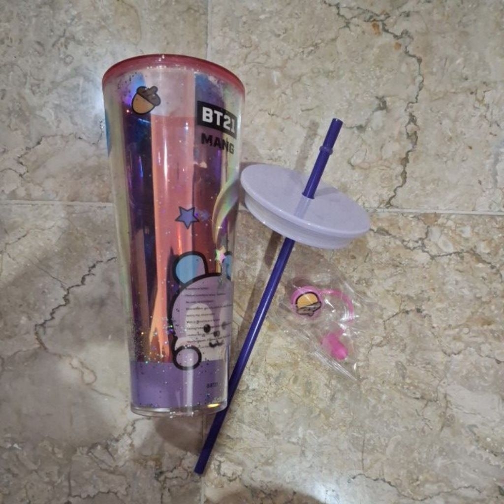 Preloved Tumbler BT21 LINE Mang Miniso