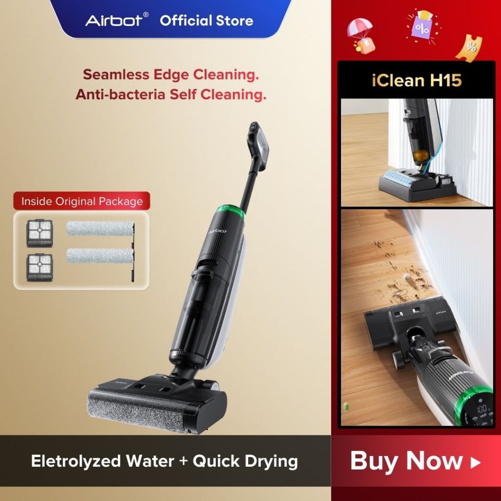 [ New Arrival ] Airbot iClean H15 Wet & Dry Vacuum Cleaner Floor Washer Electric Mop Vacuum