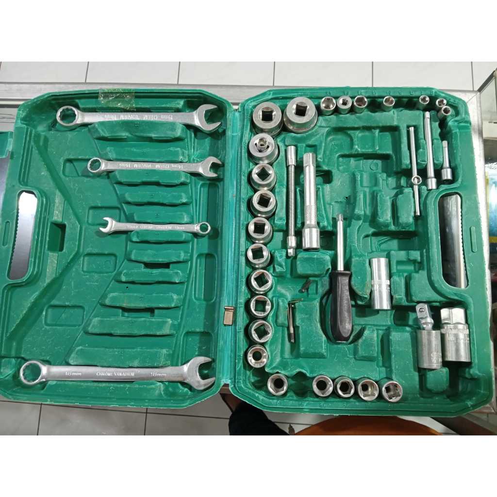 Kunci Sok Set Shock Set Kunci Mata Sok 61pcs Mobil Motor Lengkap Socket Tool Kit set