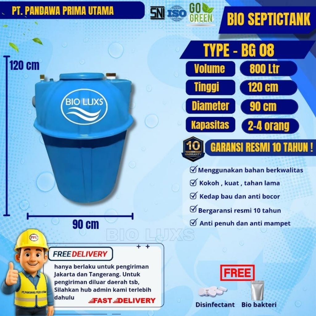 Septictank bio 800 Liter , Bio luxs, biotech, biofil Type BG 800 Liter