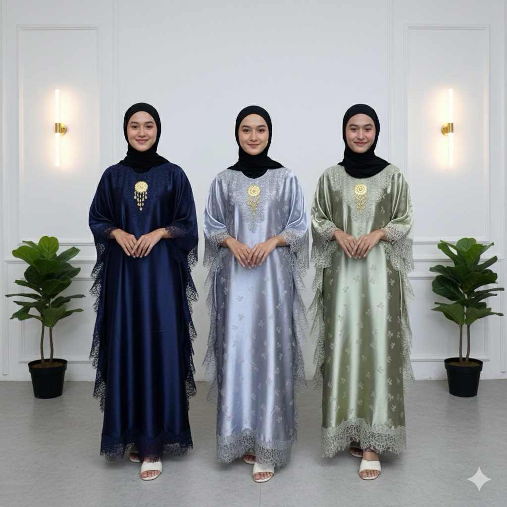 KAFTAN JAGUARD SILK + RENDA PREMIUM