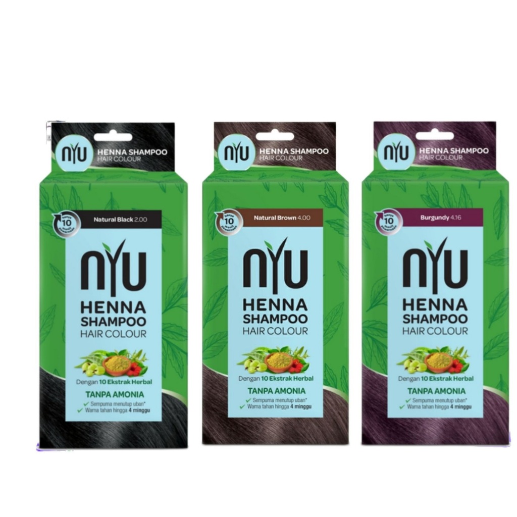 Nyu henna shampo rambut/box