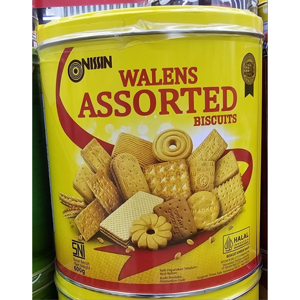 Nissin Walens Assorted Biscuit 600g Kaleng