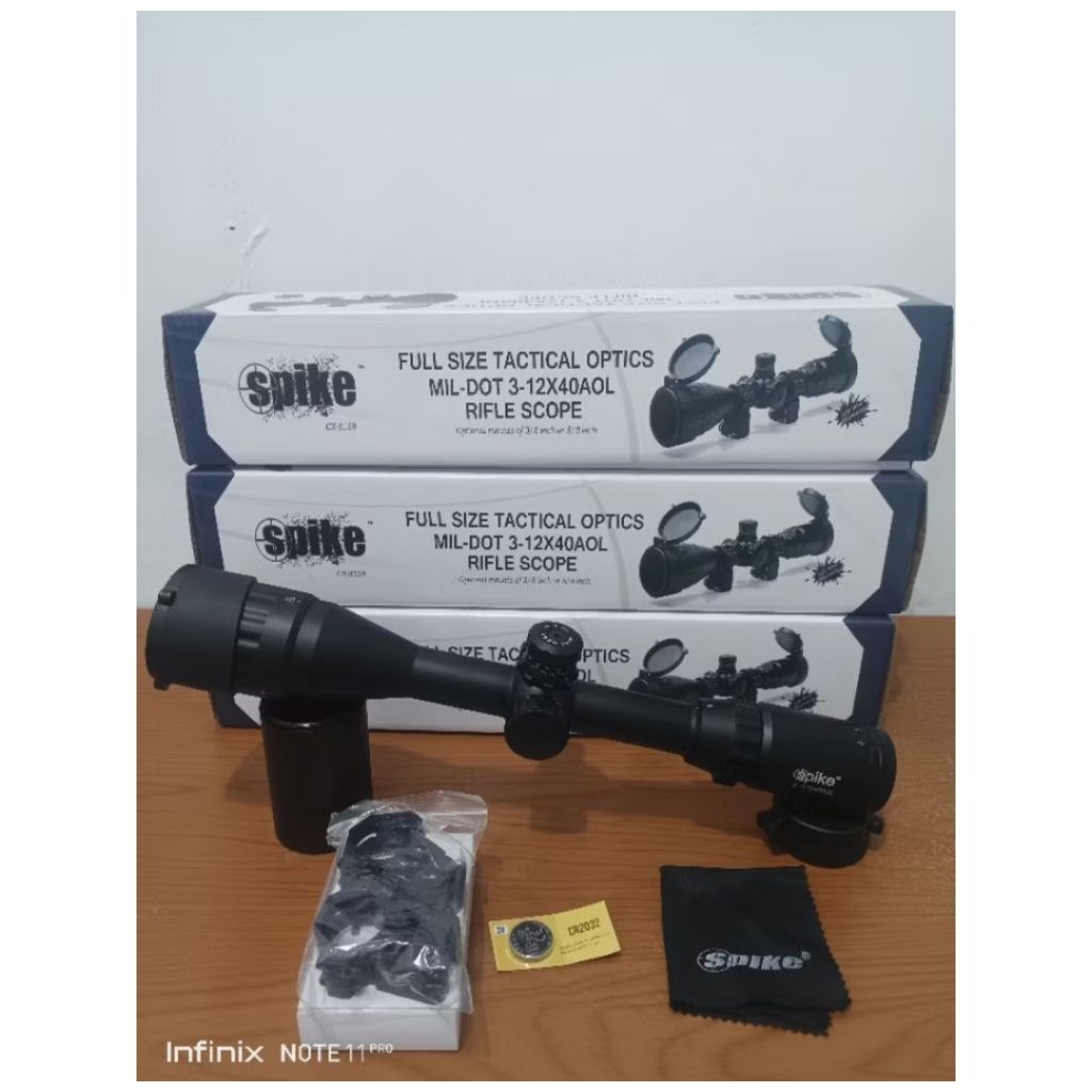 Telescope Jarak Jauh Hakko Ring Gold 4-16x44 Mildot Lensa Jernih Tahan Getaran