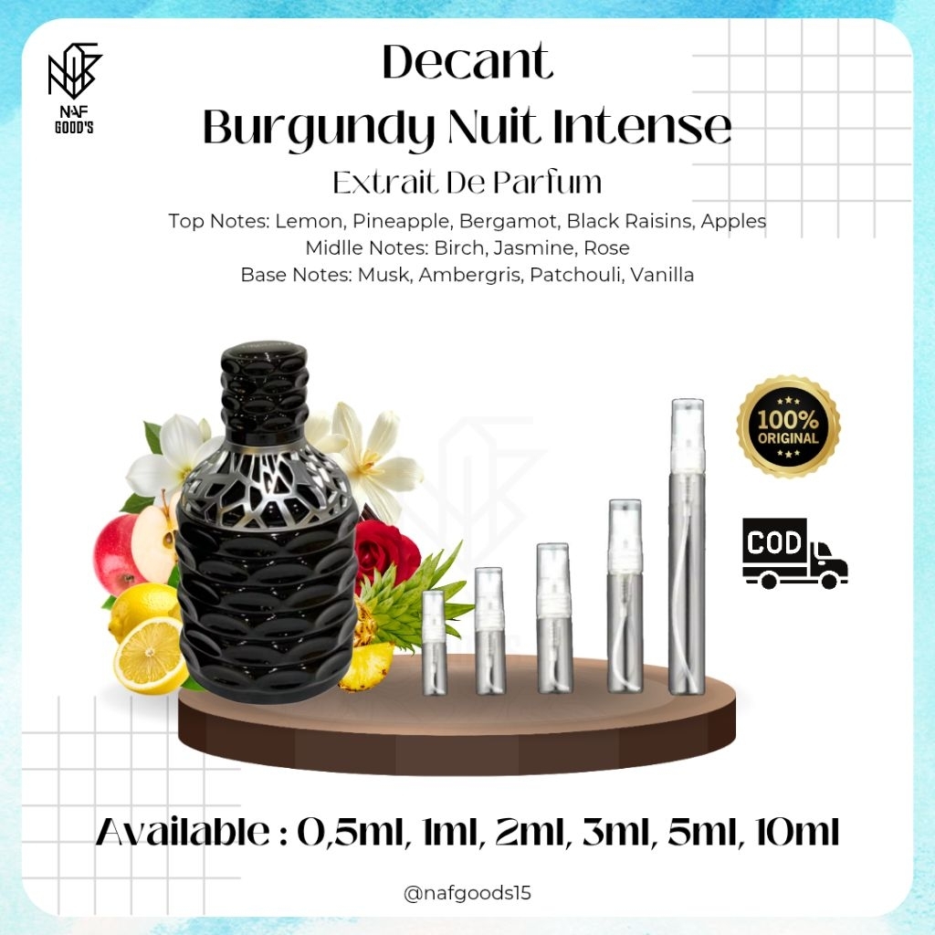 Decant Parfume Burgundy Nuit Intense