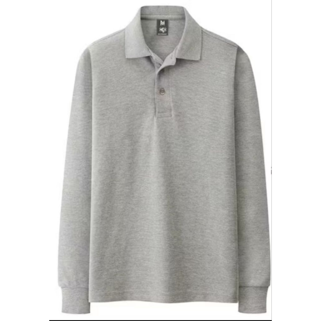 Kaos Polo Lengan Panjang Pria & Wanita - Unisex, Nyaman, Desain Polos