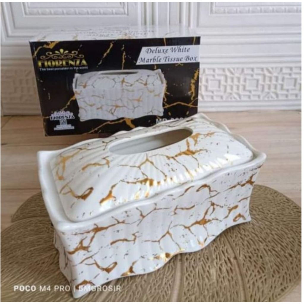 Tempat Tisue Keramik FIORENZA / Kotak Tisu Keramik