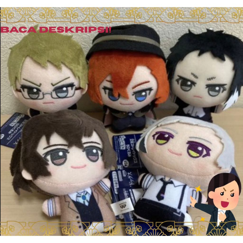 Bungo Stray Dogs Chibigurumi Plushie | Anime Plushie | Boneka Anime | Boneka Dazai | BSD |•|BACA DES