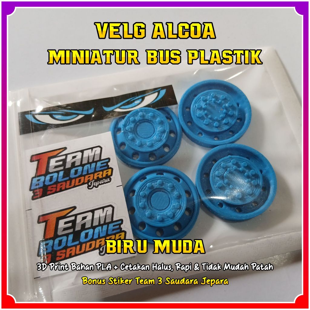 VELG ALCOA + RING Miniatur Bus Plastik