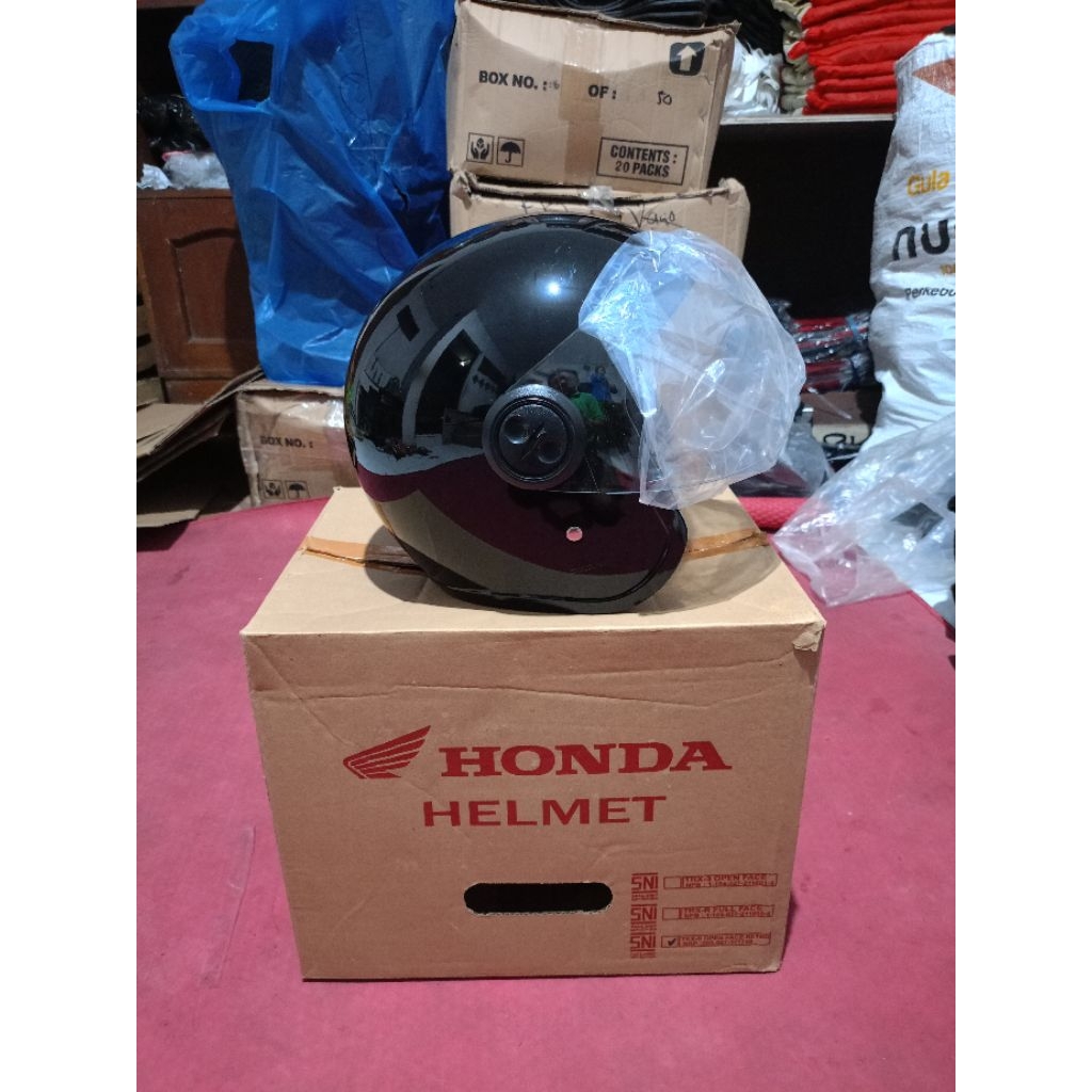 Helm Scoopy hitam All Size ORIGINAL HONDA