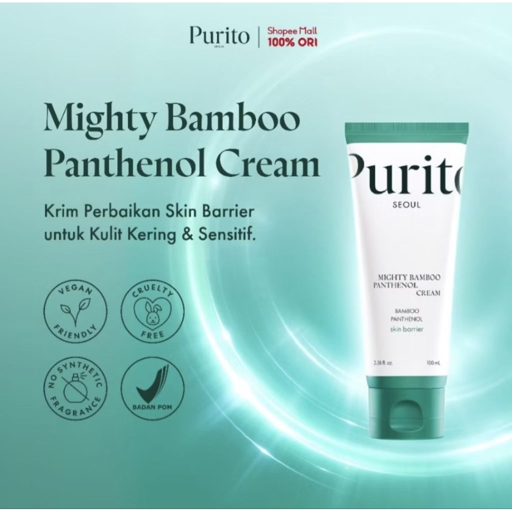New PURITO Mighty Bamboo Panthenol Cream 100ml purito panthenol cream purito moist moiaturizer