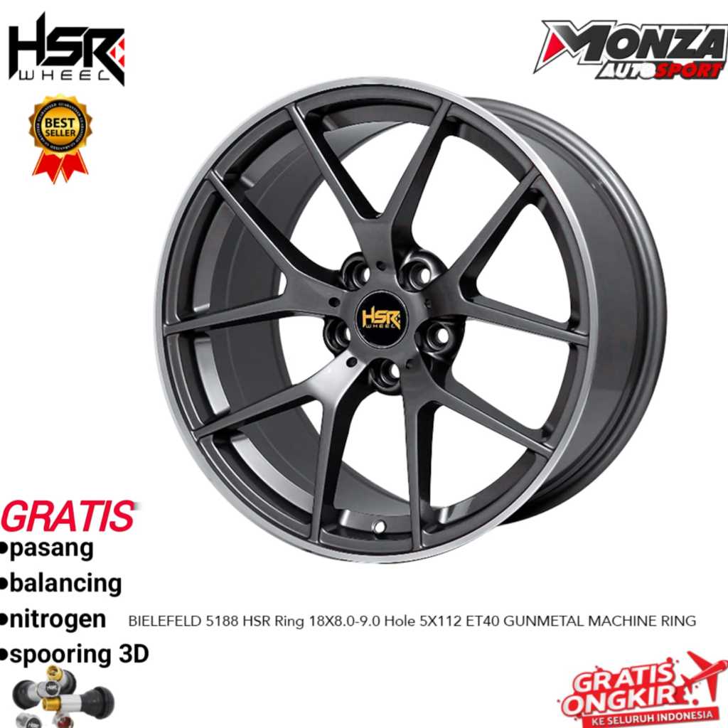 Velg mobil Hsr Bielefeld ring 18 untuk mobil Mercy All Type