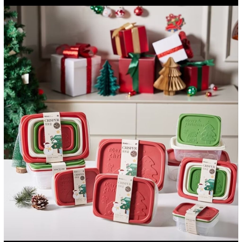 Tempat makan natal merry christmas kotak makan merry christmas natal lunch box set natal merry chris