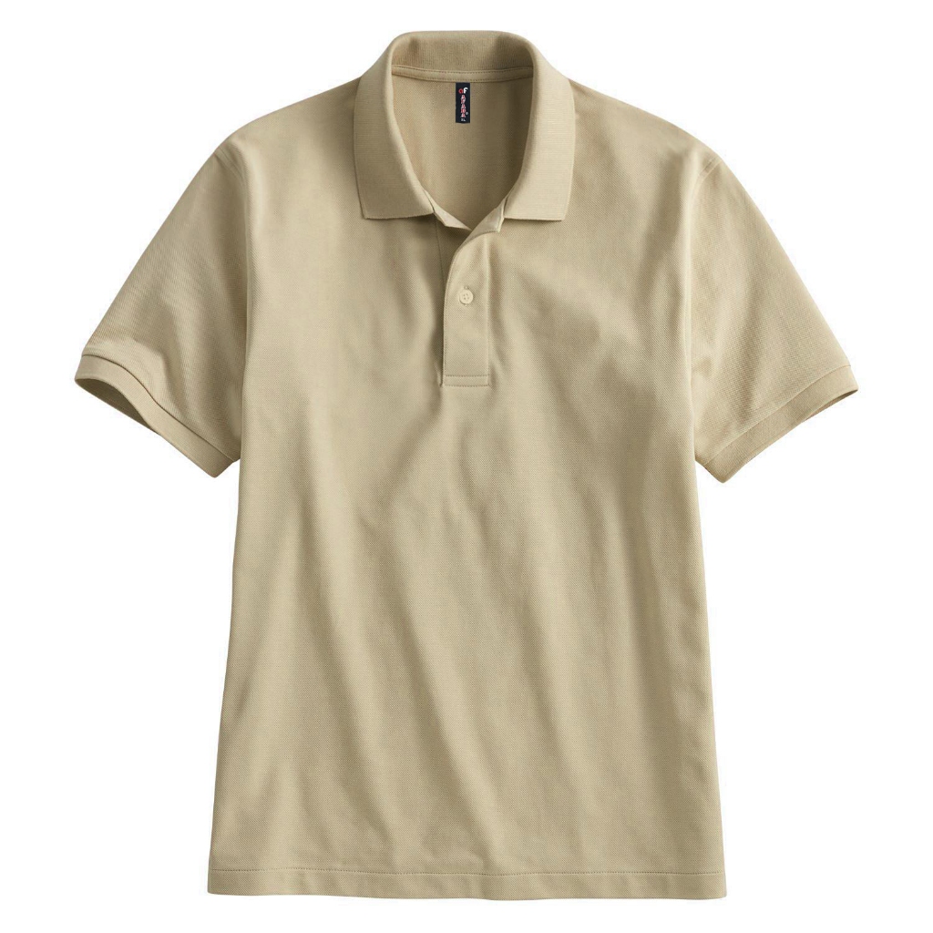 Afada - Kaos Kerah Polo Polos Cream Mocca | Kaos Pria Polos | Pique Polo Shirt Seragam Pendek