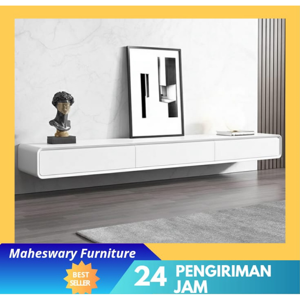 Meja TV gantung minimalis modern