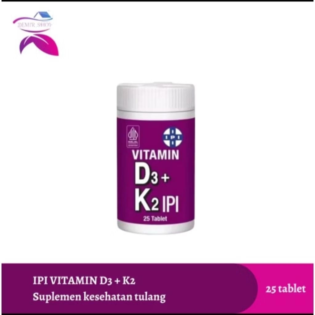 IPI Vitamin D3 + K2 25 Tablet - Suplemen Vitamin D3 dan K2