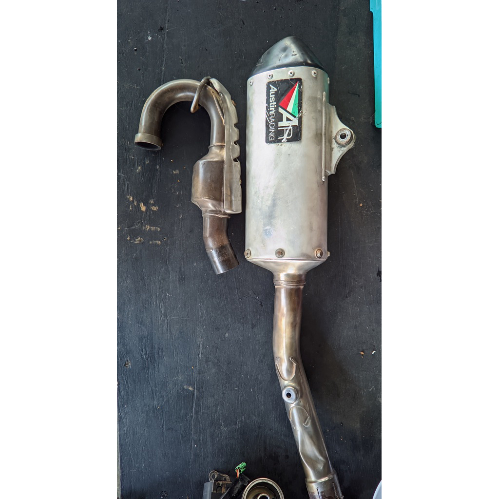 knalpot exhaust kawasaki kxf kx250f original copotan