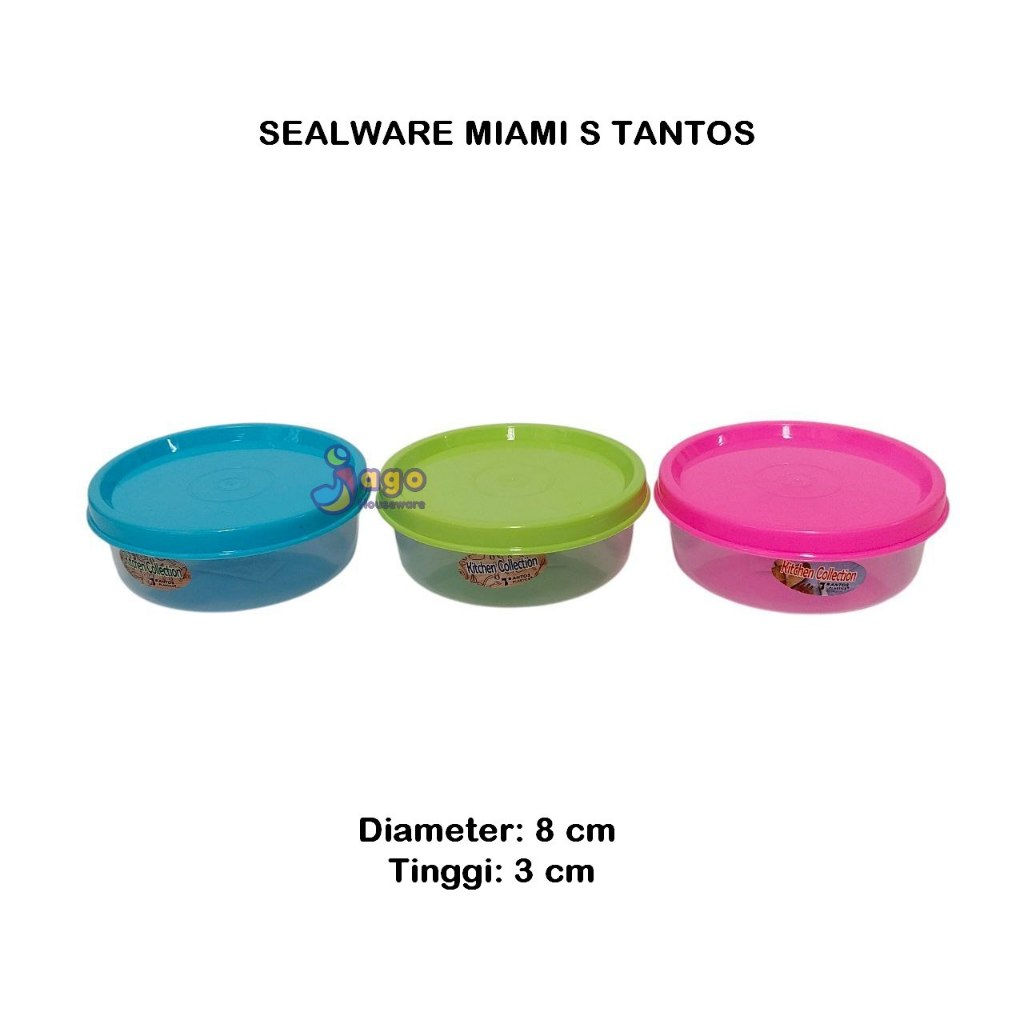 Toples Mini Sealware Miami S Tantos 100 ML, Toples Bumbu Sambal, Sealware Plastik Kecil