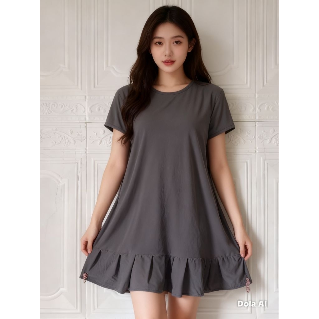 Long Dress Wanita Jumbo di kirim Random daster Nyaman dengan Bahan Babyterry/spandek/jersey Premium