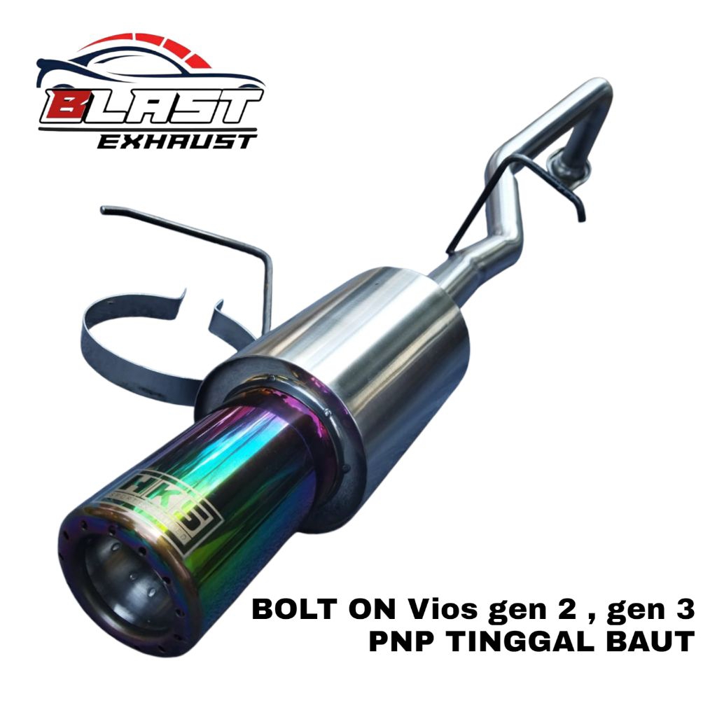 BOLT ON Knalpot Vios gen2, gen3 PNP