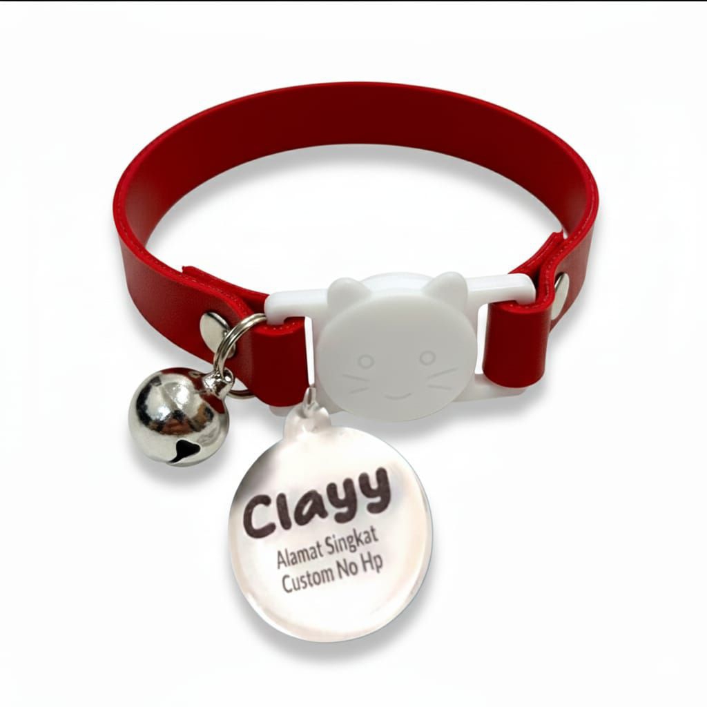 Kalung Kucing Custom Nama Alamat Singkat
