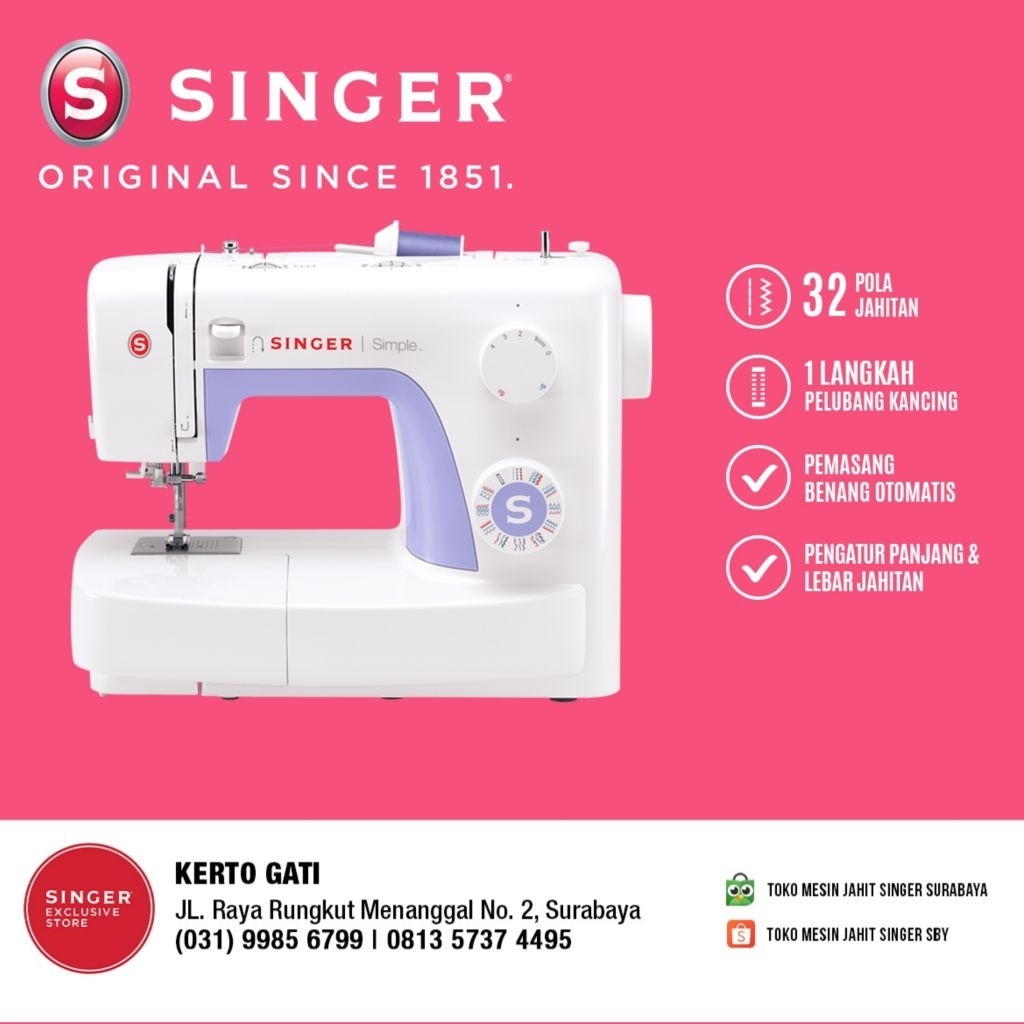Mesin Jahit SINGER 3232 - Mesin Jahit Portabel