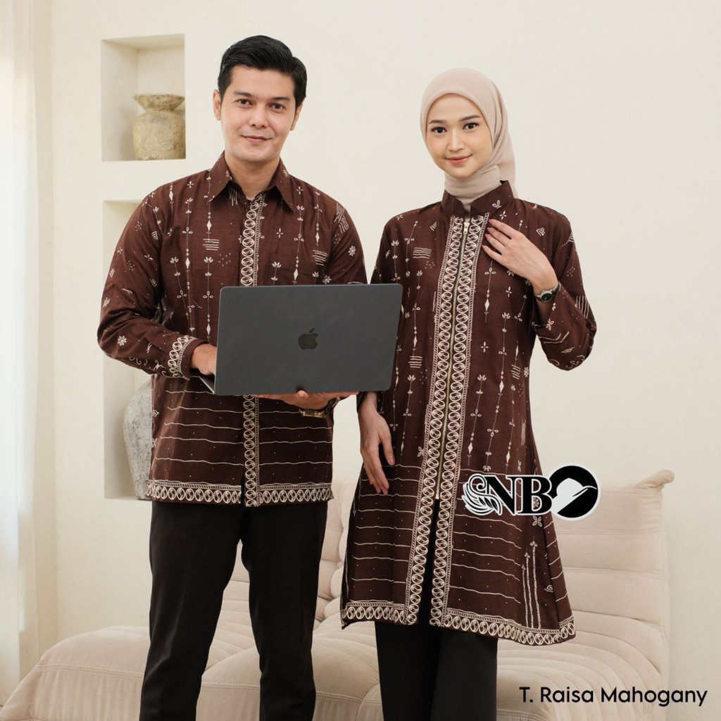 Couple tunik raisa atasan batik motif raisa