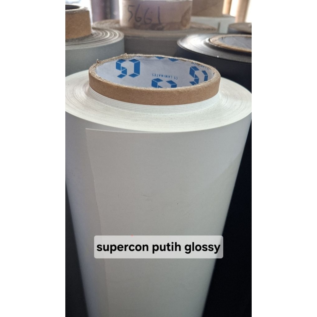 Pvc sheet supercon putih glossy (10mtr) khusus instan