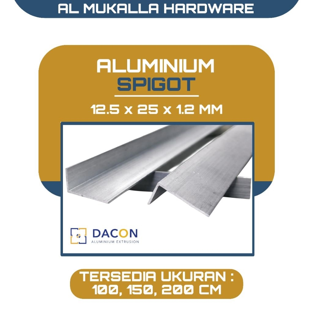 Spigot Aluminium 12,5 x 25 mm | Siku Klem Sambungan Rangka Aluminium
