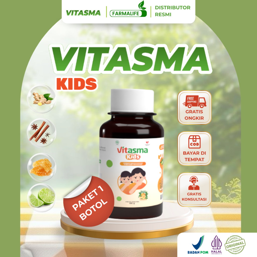 Vitasma Kids Madu Anak Untuk Mengatasi Batuk Berdahak Gejala Asma Meningkatkan Daya Tahan Tubuh