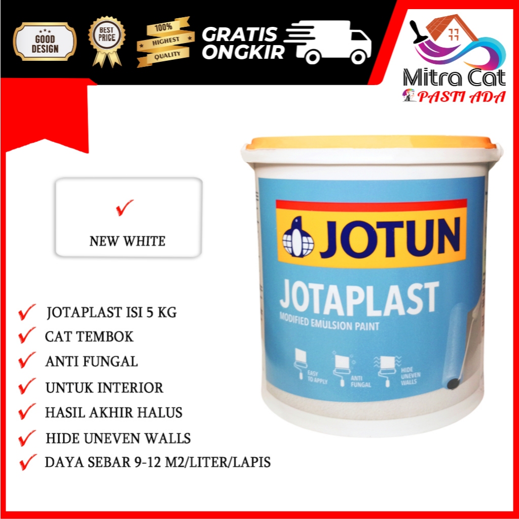 JOTUN 5KG JOTAPLAST 3612006-1 NEW WHITE - READY MIX