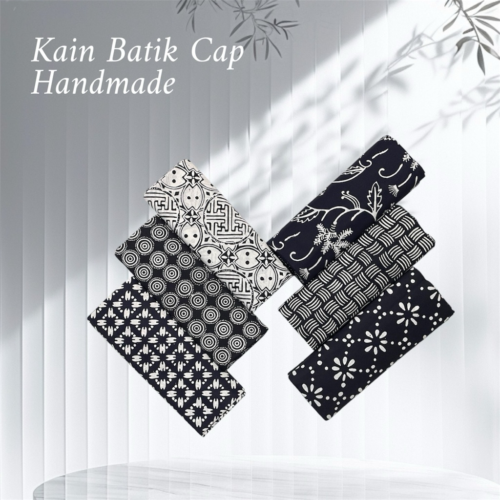 Kain Batik Cap Hitam Batik Cap Premium