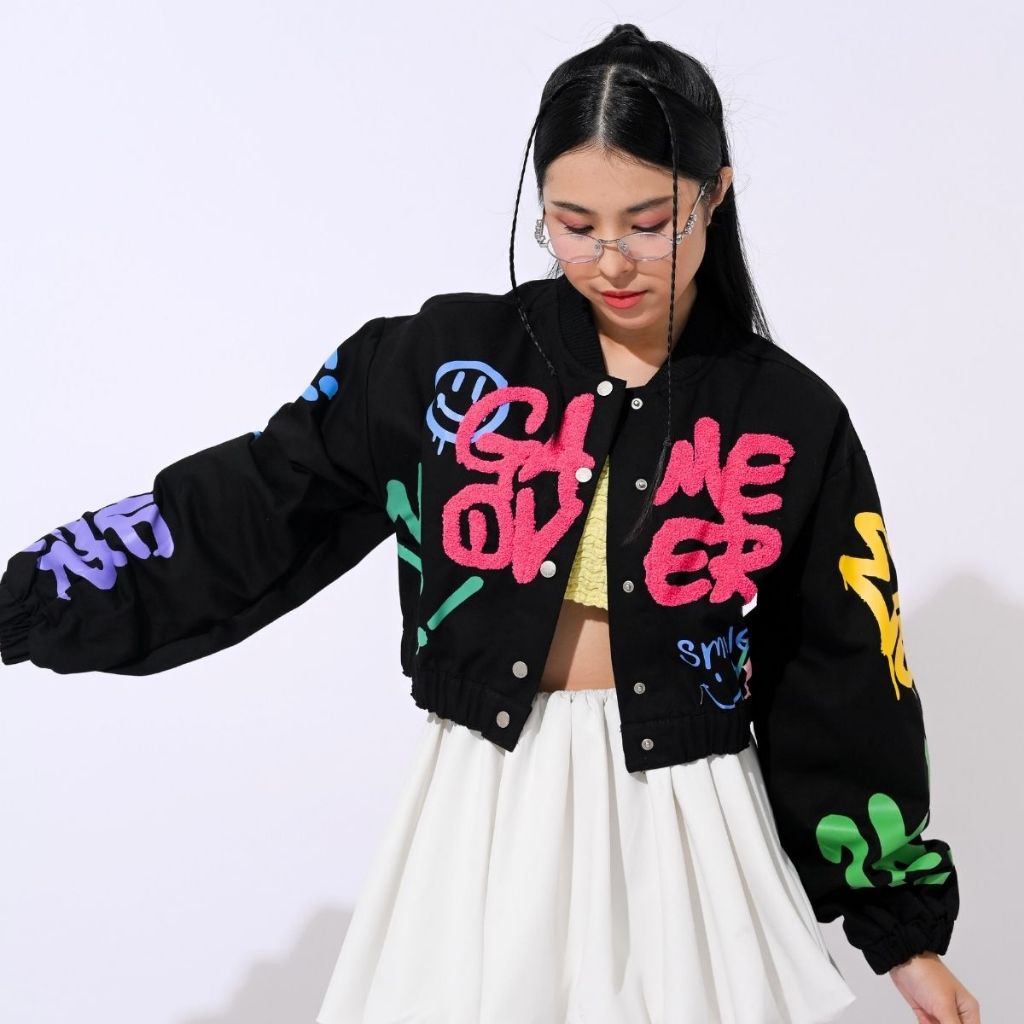 Pakepakaii - Main Bomber Crop Jacket