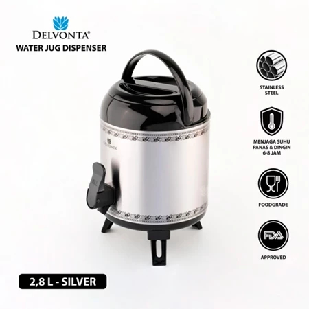 DELVONTA THERMOS JUMBO TERMOS JUG STAINLESS KAPASITAS 16 LITER