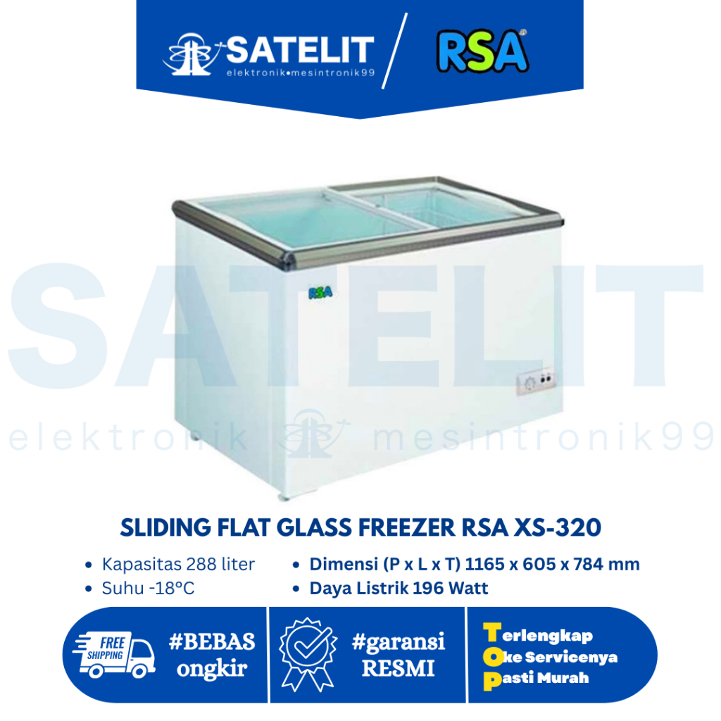 FREEZER BOX SLIDING / CHEST FREEZER / FREEZER SLIDING RSA XS 320